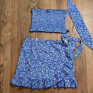 SheIn matching set tube top and skirt